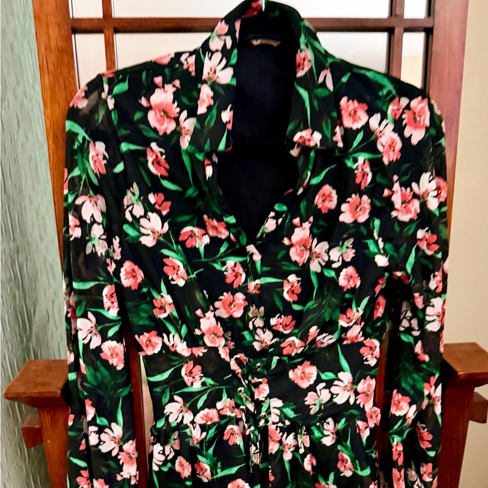 Floral Black and Pink Women's Skirt
